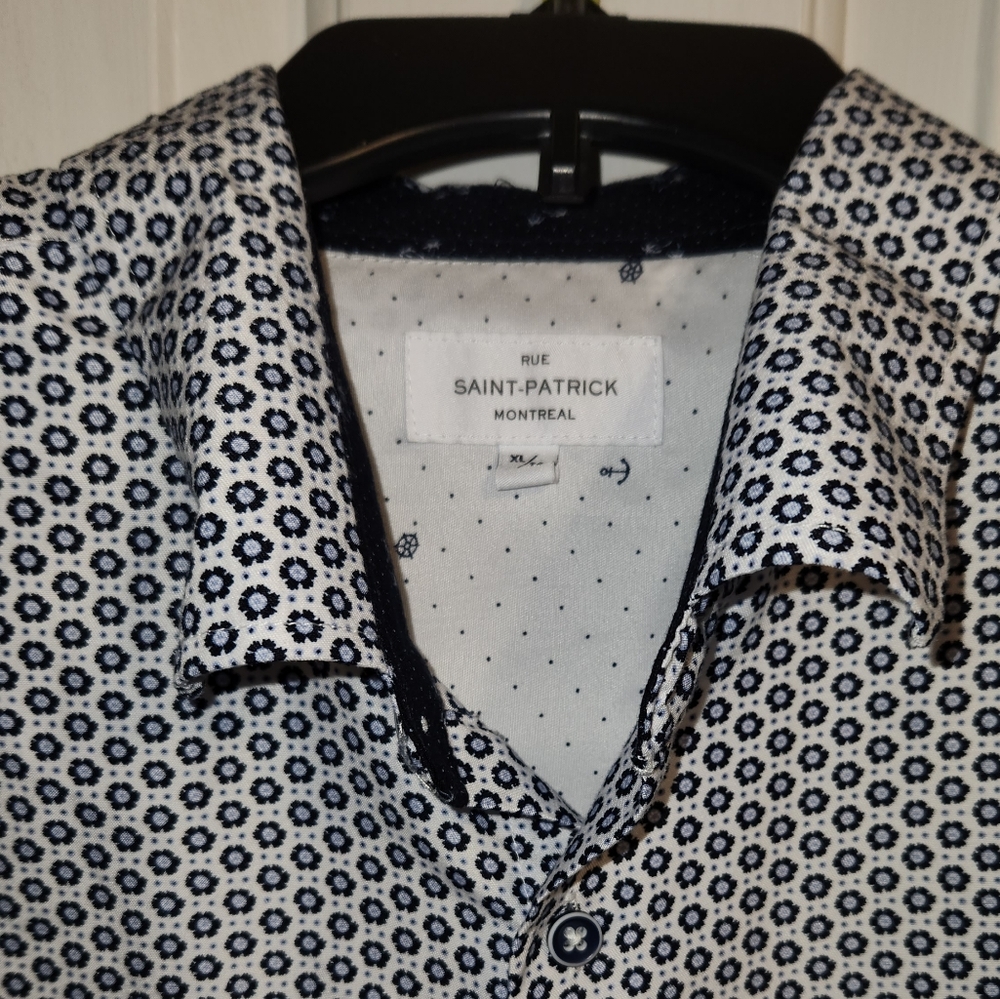 Rue Saint Patrick Button Down With Captain's Whee… - image 1